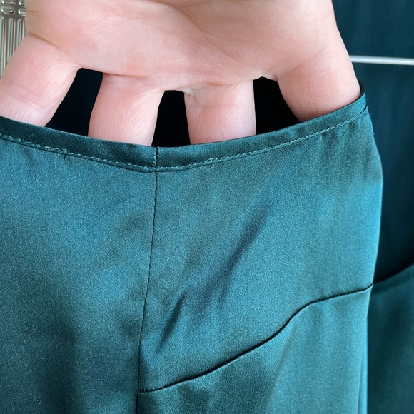 Talbots 100% Silk Emerald Green Tank Chemise Top Women’s 14P Dressy Party Office - Picture 5 of 7